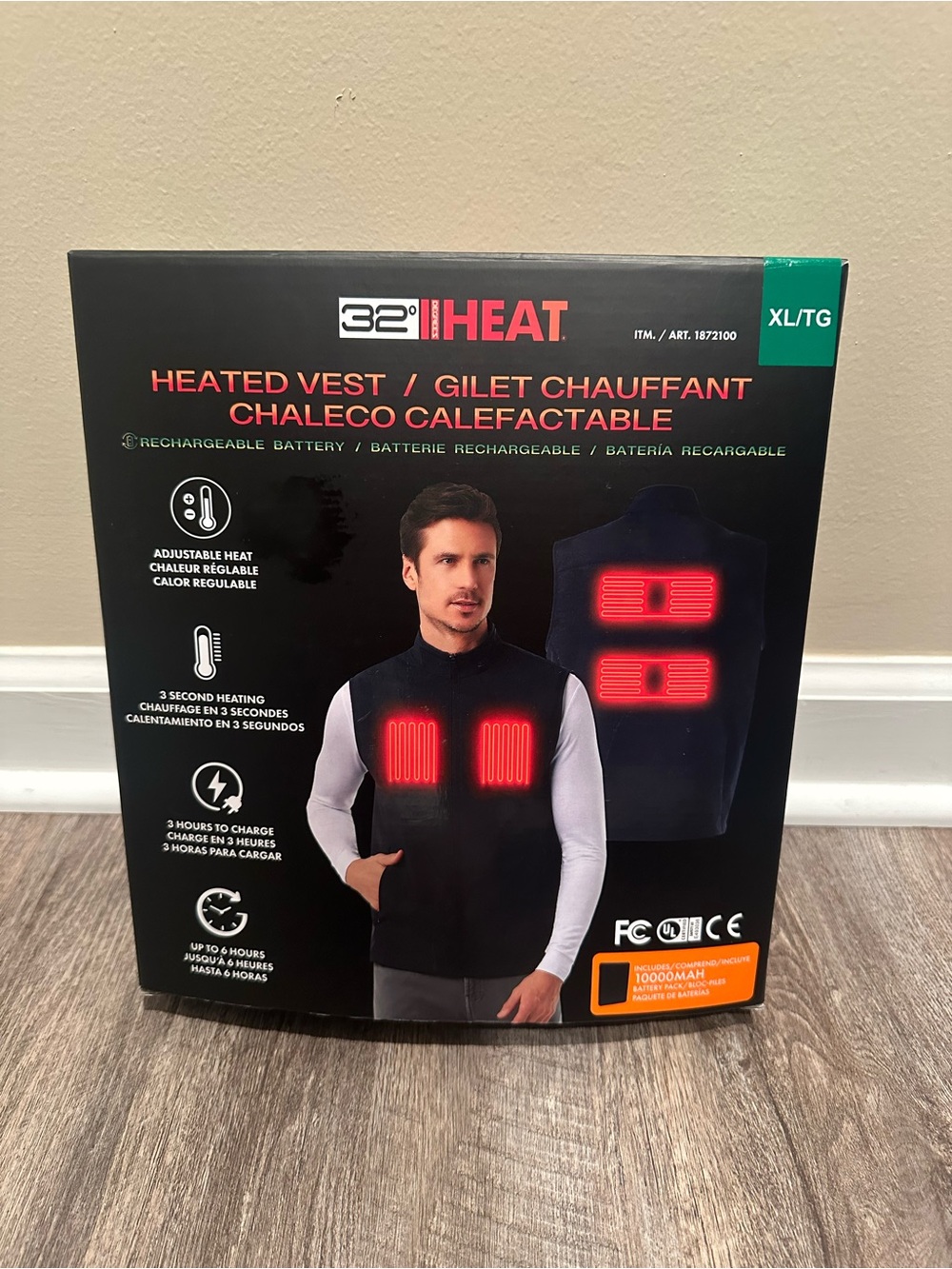 NEW IN BOX 32 Degrees Heated Vest Size XL
